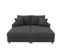 Sofá cama 2 plazas fija de tela,gris