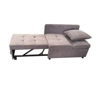 Sofá cama 3 en 1 - sofá de lino con respaldo ajustable - para espacios pequeños