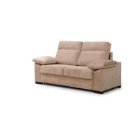 Sofa cama 3 plazas con colchón 140x190cm, sistema apertura italiana, color tapizado beis