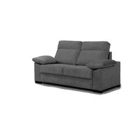 Sofa cama 3 plazas con colchón 140x190cm, sistema apertura italiana, color tapizado gris oscuro