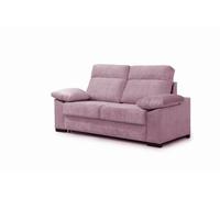 Sofa cama 3 plazas con colchón 140x190cm, sistema apertura italiana, color tapizado rosa