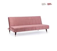 Sofá cama 3 plazas elegante terciopelo 180x88x82cm Alma YES - Rosa
