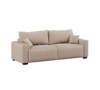 Miroytengo Sofá cama 3 Plazas Fini de Sala Estilo Moderno en Color Beige con 2 Cojines Tela 234 cm Beige - 234 cm 723.35