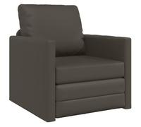 Sofá Cama 60cm Gris Cuero Artificial Vidaxl