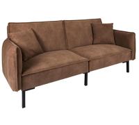 Sofá cama acolchado club marrón 198x90 cm