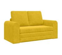 Sofá Cama Amarillo 148 X 71 X 83 Cm Terciopelo Vidaxl