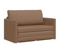 vidaXL Sofá cama ajustable Capuchino 124 x 71 x 78 cm Cuero artificial, terciopelo