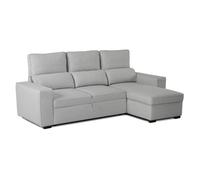 Sofá-cama chaise longue budwing harper gris - 4 plazas - 248,5x156x103 cm