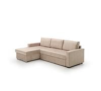 Sofa cama chaise longue isabella low cost beige izquierda