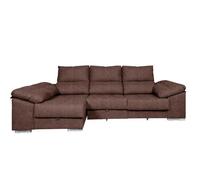 Sofa cama chaise longue yago 275cm. reclinable, con arcon +2 pufs