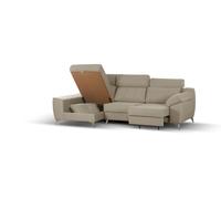 Sofá cama chaiselongue elegance beige izquierda