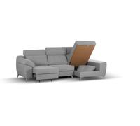 Sofá cama chaiselongue elegance gris derecha