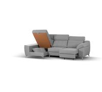 Sofá cama chaiselongue elegance gris izquierda
