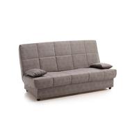 Sofa cama clic clac julieta 3 plazas, color gris ceniza, medida sofá: 184x75x31 cm., medida cama: 190x132x40 cm., incluye 2 cojines