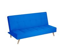 Sofá cama clic clac tipo libro de 3 plazas modelo berlin, diseño moderno, práctico y funcional, azul