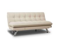 Sofá cama cloud dots nalui beige 3 plazas acolchado