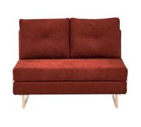 Sofá Cama Compacto Tapizado De Tela Sofá Para 2 Personas Plegable Rojo Jerslev