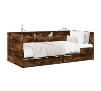 Sofá Cama Con Cajones Sin Colchón Roble Ahumado 75x190 Cm Vidaxl