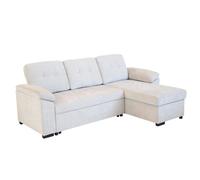 Sofá cama con chaise longue reversible y almacenaje Alexis - Color Beige - Homekit Multicolor