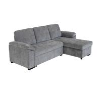 Sofá cama con chaise longue reversible y almacenaje Alexis - Color Gris - Homekit Multicolor