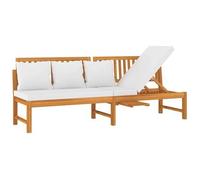 Sofá Cama Con Cojín Madera Maciza Acacia Crema 200x60x75 Cm Vidaxl