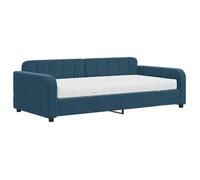 vidaXL Sofá cama con colchón terciopelo azul 100x200 cm