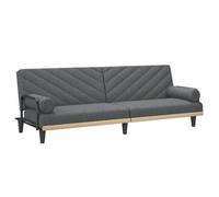 Sofá Cama Con Reposabrazos Tela Gris Oscuro Vidaxl