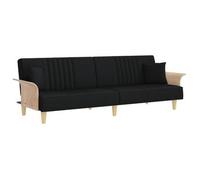 Sofá Cama Con Reposabrazos Tela Negro Vidaxl