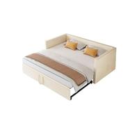 Sofá Cama Convertible 90/180 x 200 cm, Extensible de 2 Plazas Gigogne con Somier de Láminas, Marco Acolchado Multifuncional para 2 Personas de Terciopelo, Sin Colchón