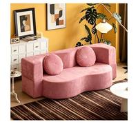 Sofá Cama Convertible con Colchón Pequeño | Sofá Futón De Dos Plazas | Sofá Cama Plegable | Sofá Cama Sin Armazón | con 2 Cojines para Salón Y Dormitorio(150CM)