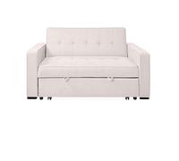 Sofá cama de 2 plazas modelo vienna con reposabrazos, beige, diseño moderno, práctico y funcional