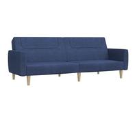 vidaXL Sofá cama de 2 plazas tela azul