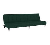 vidaXL Sofá cama de 2 plazas terciopelo verde oscuro