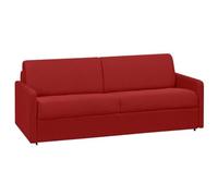 Sofá Cama de 4 plazas de Tela Tipo Italiano CALIFE -Rojo - Somier de láminas de 160 cm - Colchón de 18 cm