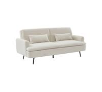 sweeek-Sofá Cama de Borreguito, 3 plazas Crema - 208x111x62 cm