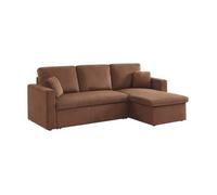 Sofá Cama De Pana, 3 Plazas, Óxido