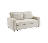 Sofá cama de pana de 3 plazas, chill, crema, 172,5 x 91,5 x 88,5 cm