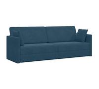 Sofá-cama De Piso Azul 213 X 70 X 77 Cm Terciopelo Vidaxl