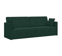 Sofá-cama De Piso Verde Oscuro 213 X 70 X 77 Cm Terciopelo Vidaxl