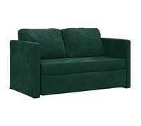 Sofá Cama De Suelo 2 En 1 Terciopelo Verde Oscuro 122x204x55 Cm Vidaxl