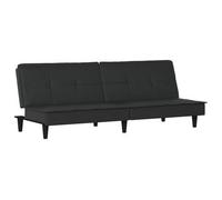 Sofá Cama De Tela Negro Vidaxl