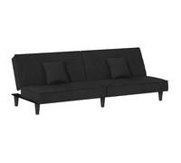 Sofá Cama De Terciopelo Negro Vidaxl