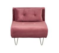 Sofá Cama De Terciopelo Rosa Dorado 1 Plaza Sin Reposabrazos Cojín Vestfold