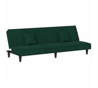Sofá Cama De Terciopelo Verde Oscuro Vidaxl