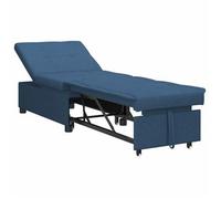 Sofá Cama Desplegable Azul 194 X 50 X 82 Cm Tela Vidaxl