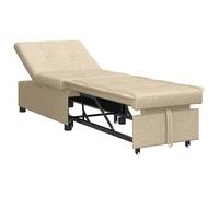 Sofá Cama Desplegable Crema 194 X 50 X 82 Cm Tela Vidaxl