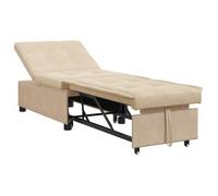 Sofá Cama Desplegable Crema 194 X 67 X 82 Cm Microfibra Vidaxl