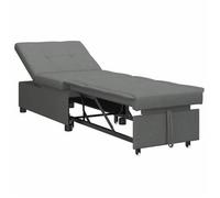 Sofá Cama Desplegable Gris Oscuro 194 X 50 X 82 Cm Tela Vidaxl