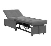 Sofá Cama Desplegable Gris Oscuro 194 X 67 X 82 Cm Microfibra Vidaxl