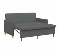 vidaXL Sofá cama extensible, color gris oscuro, tapizado en tela